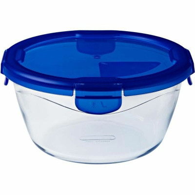 Food Preservation Container Pyrex Blue Transparent Circular 1,6 L (6 Pieces)
