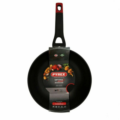 Wok Pan Pyrex Black Aluminium