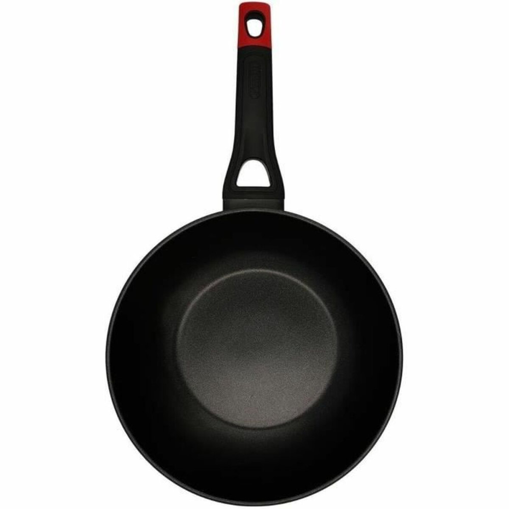 Wok Pan Pyrex Black Aluminium