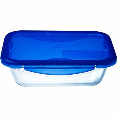 Food Preservation Container Pyrex Blue Transparent Rectangular 800 ml