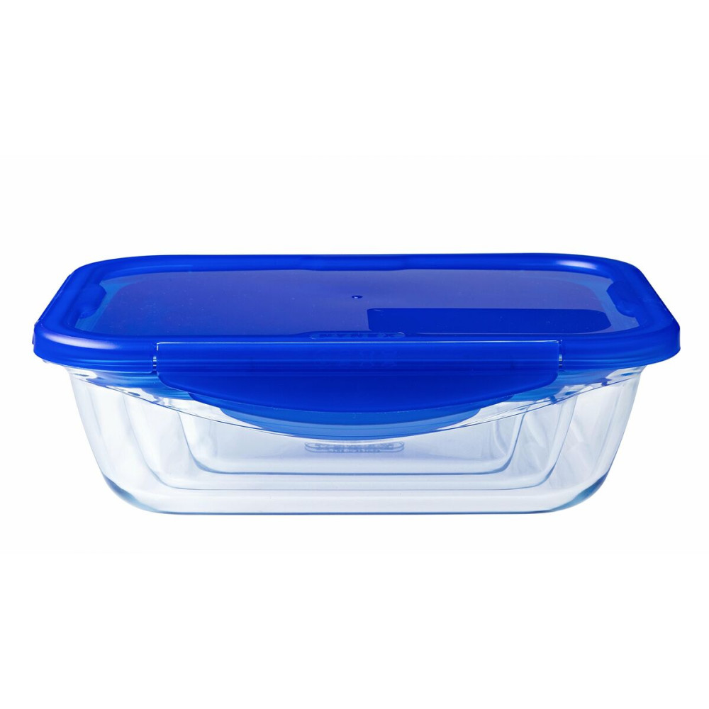 Food Preservation Container Pyrex Blue Transparent Rectangular 800 ml