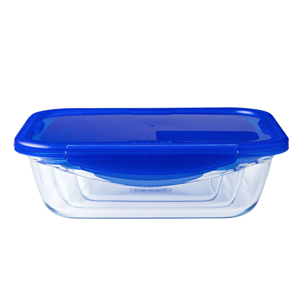 Food Preservation Container Pyrex Blue Transparent Rectangular 800 ml
