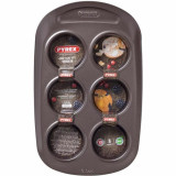 Muffin Tray Pyrex Brown