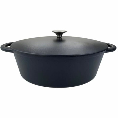 Casserole with lid Baumalu Black 38 x 30 x 16 cm
