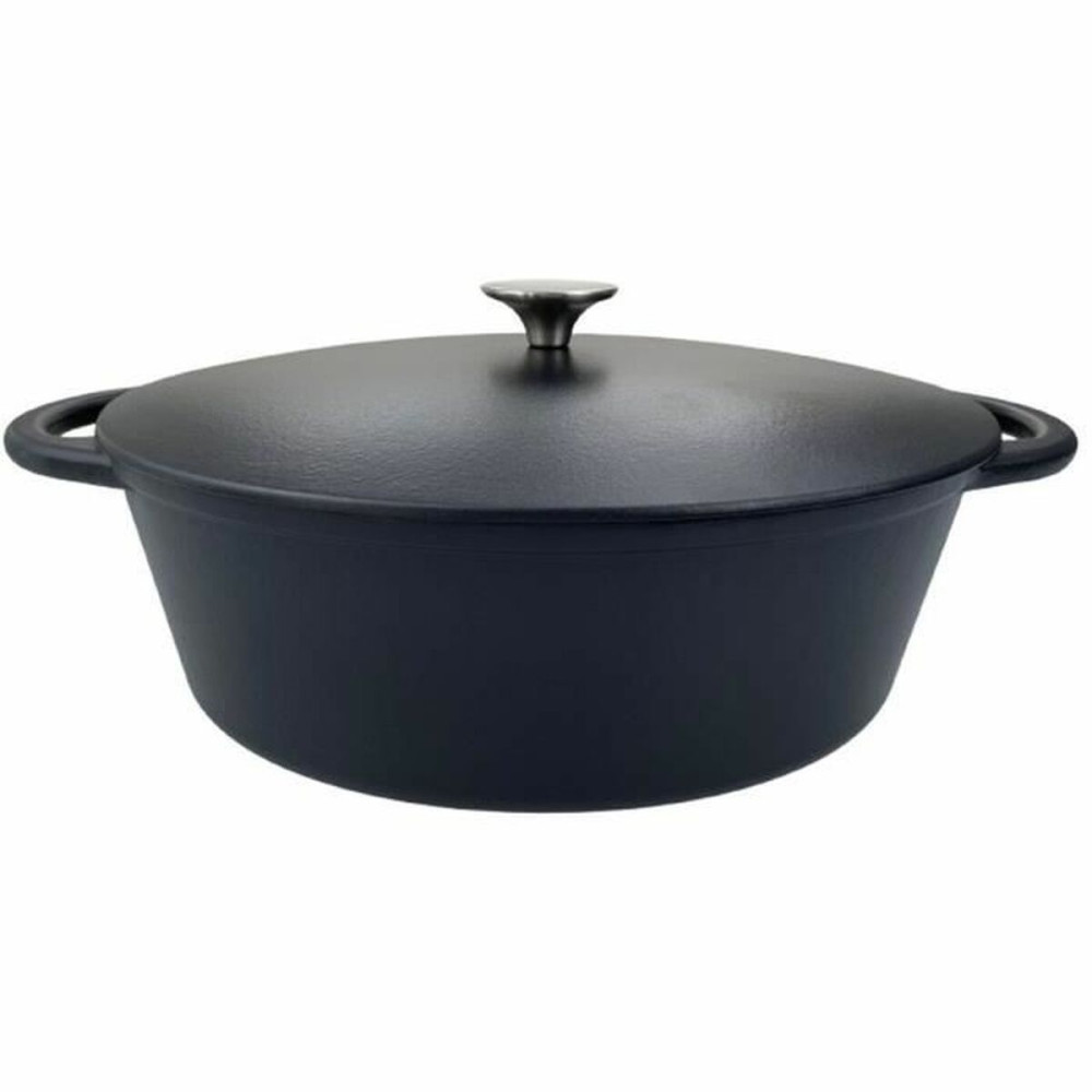 Casserole with lid Baumalu Black 38 x 30 x 16 cm
