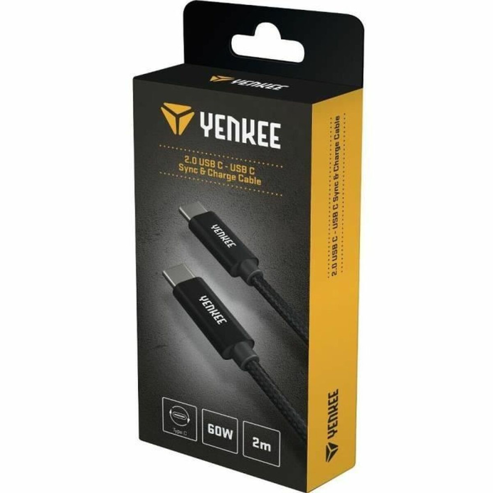 USB-C Cable Yenkee YCU C102 BK Black 2 m