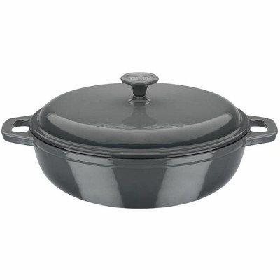 Casserole with lid GSW Grey 36 x 14 x 36 cm Cast Iron Ø 30 cm