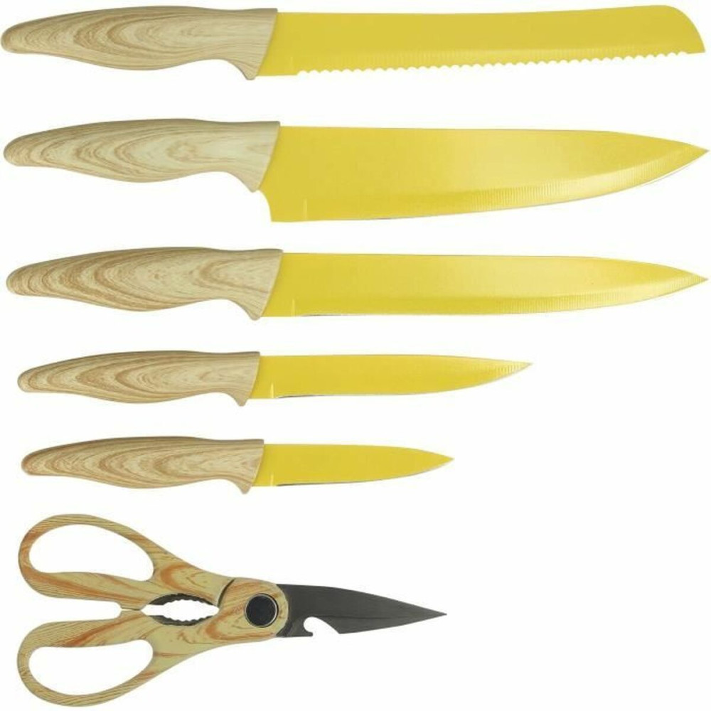 Knife Set Menastyl Yellow polypropylene 6 Pieces (6 Units)