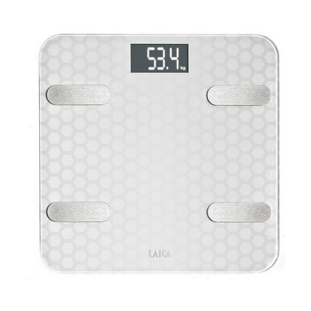 Digital Bathroom Scales LAICA White Silver