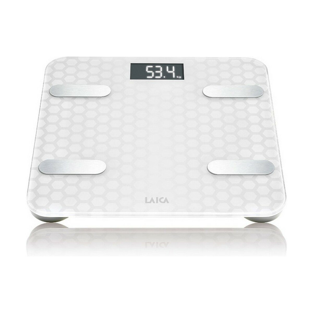 Digital Bathroom Scales LAICA White Silver