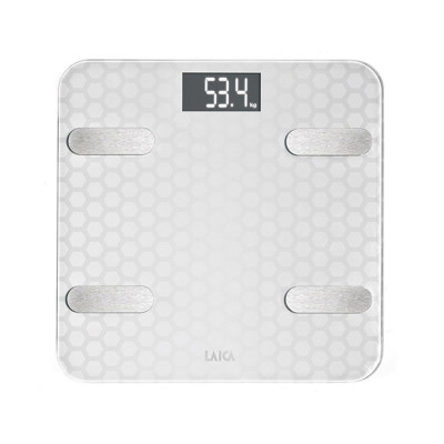 Digital Bathroom Scales LAICA White Silver