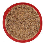 Table Mat Gift Decor Brown Red Natural 35 x 1 x 35 cm Plastic