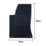 Car Floor Mat Set OCC Motorsport OCCIF0003GD Dark grey Infinity Q30 5 Pieces