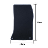 Car Floor Mat Set OCC Motorsport OCCIF0003GD Dark grey Infinity Q30 5 Pieces