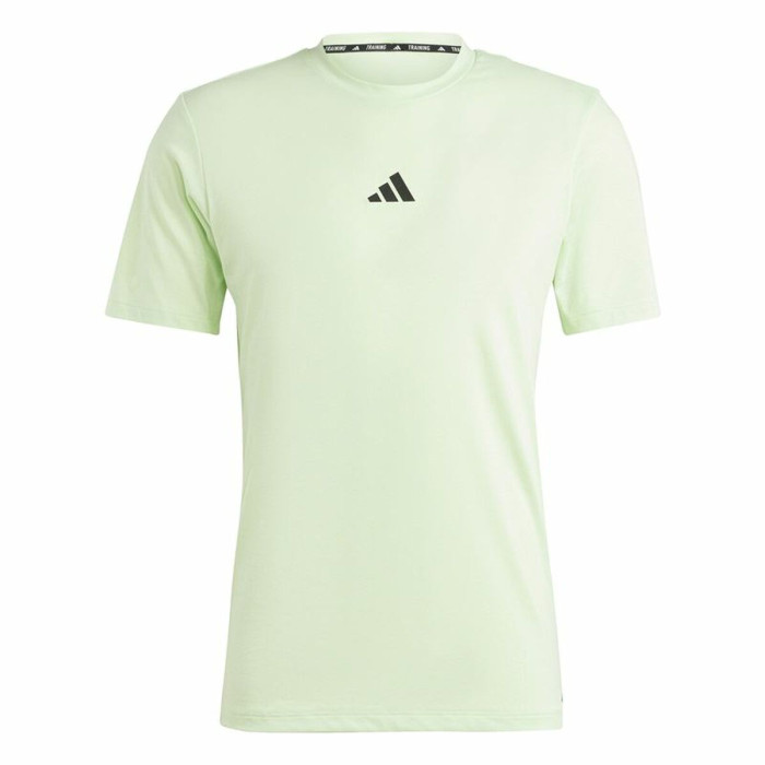 Men’s Short Sleeve T-Shirt Adidas Essentials Wo Logo Lime green