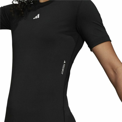 Women’s Short Sleeve T-Shirt Adidas Techfit Black