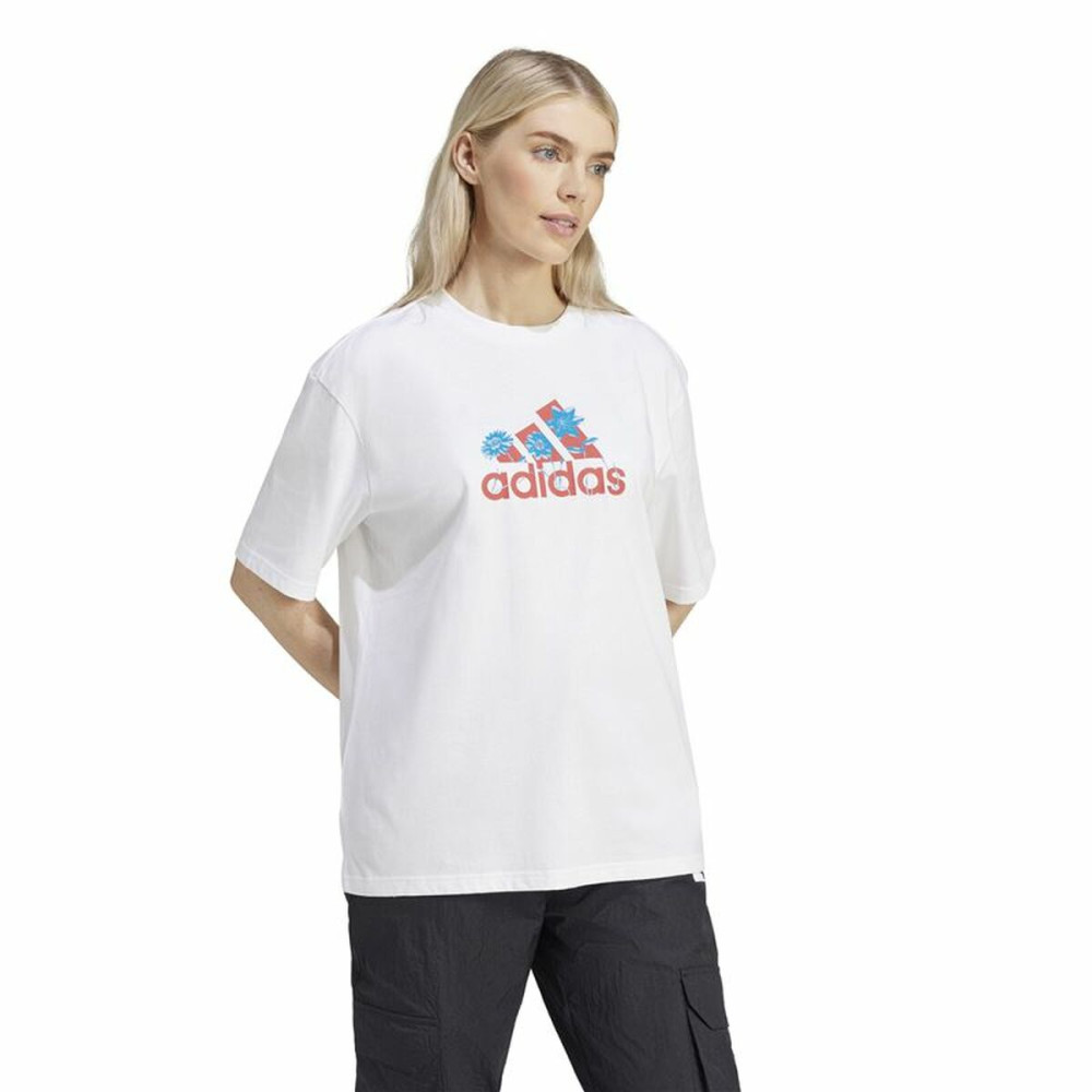 Women’s Short Sleeve T-Shirt Adidas Flower Badge of Sports Gt