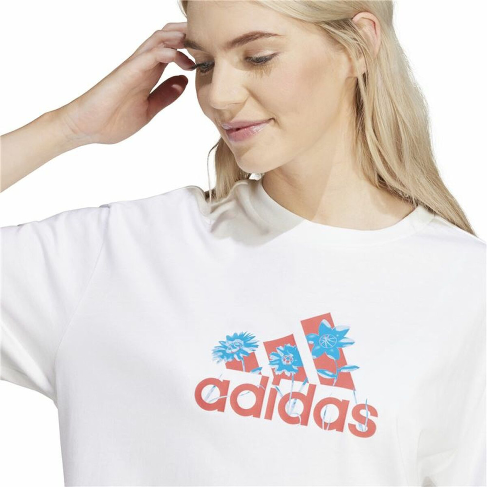 Women’s Short Sleeve T-Shirt Adidas Flower Badge of Sports Gt