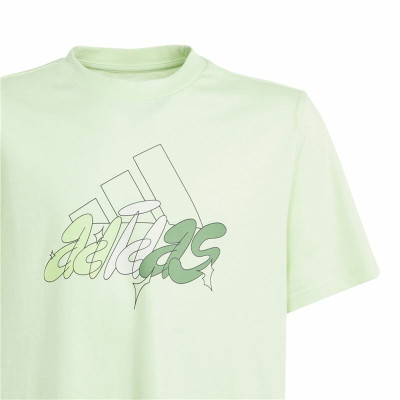 Short Sleeve T-Shirt Adidas Table Illustrated Light Green