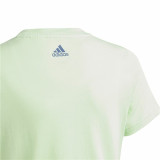 Child's Short Sleeve T-Shirt Adidas G Lin Light Green