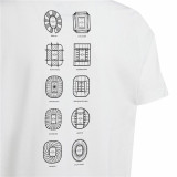 Short Sleeve T-Shirt Adidas EURO 24 White