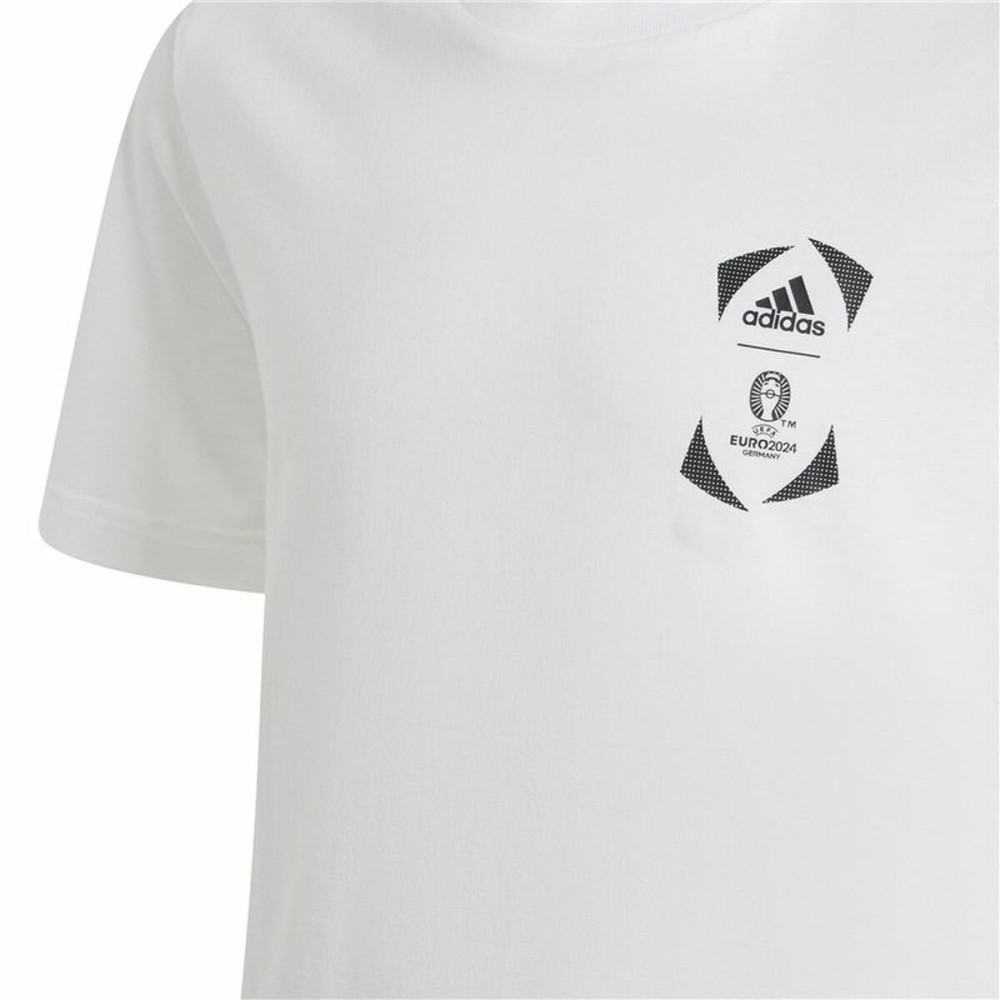 Short Sleeve T-Shirt Adidas EURO 24 White