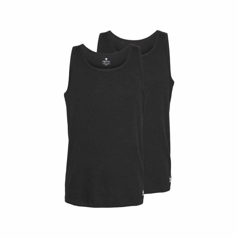 Tank Top Men Adidas Active Flex Cotton Black 2 Units