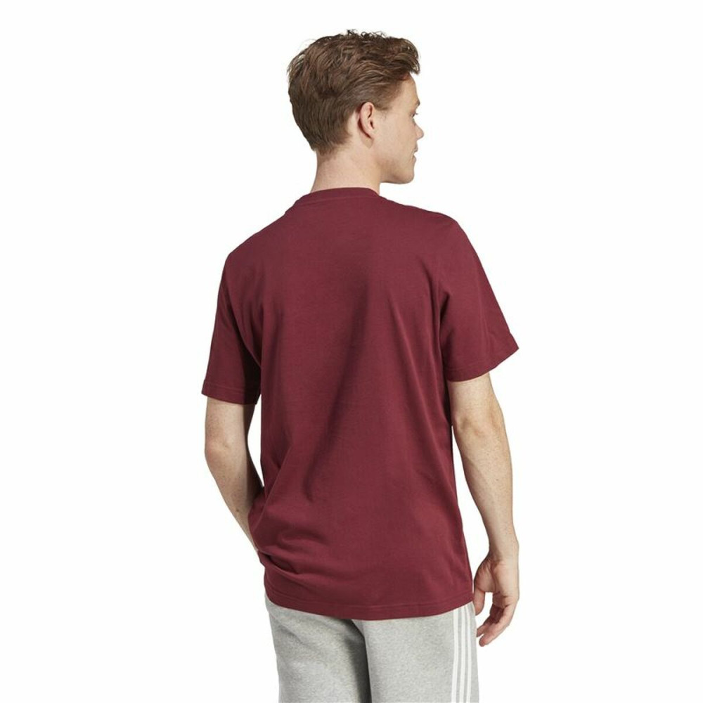 Men’s Short Sleeve T-Shirt Adidas Fld Bos Brown Maroon