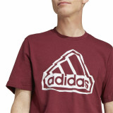 Men’s Short Sleeve T-Shirt Adidas Fld Bos Brown Maroon
