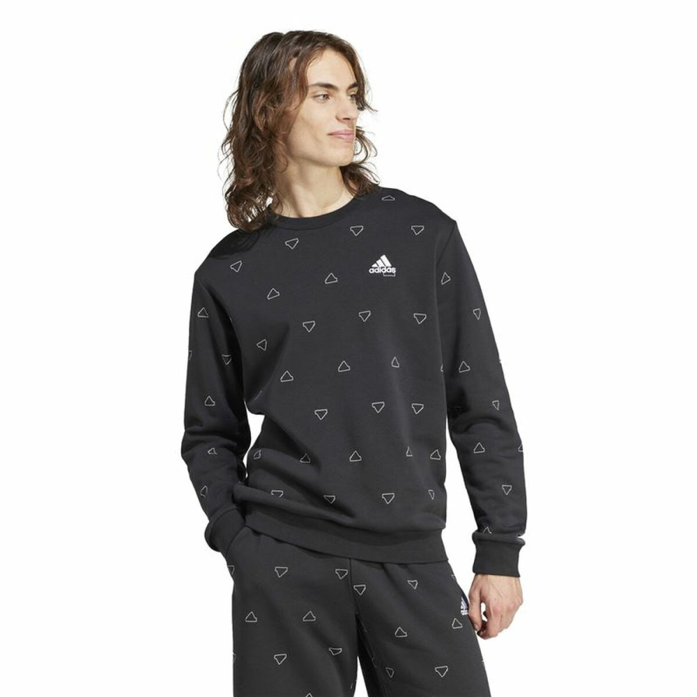 Men’s Sweatshirt without Hood Adidas Mngrm Black