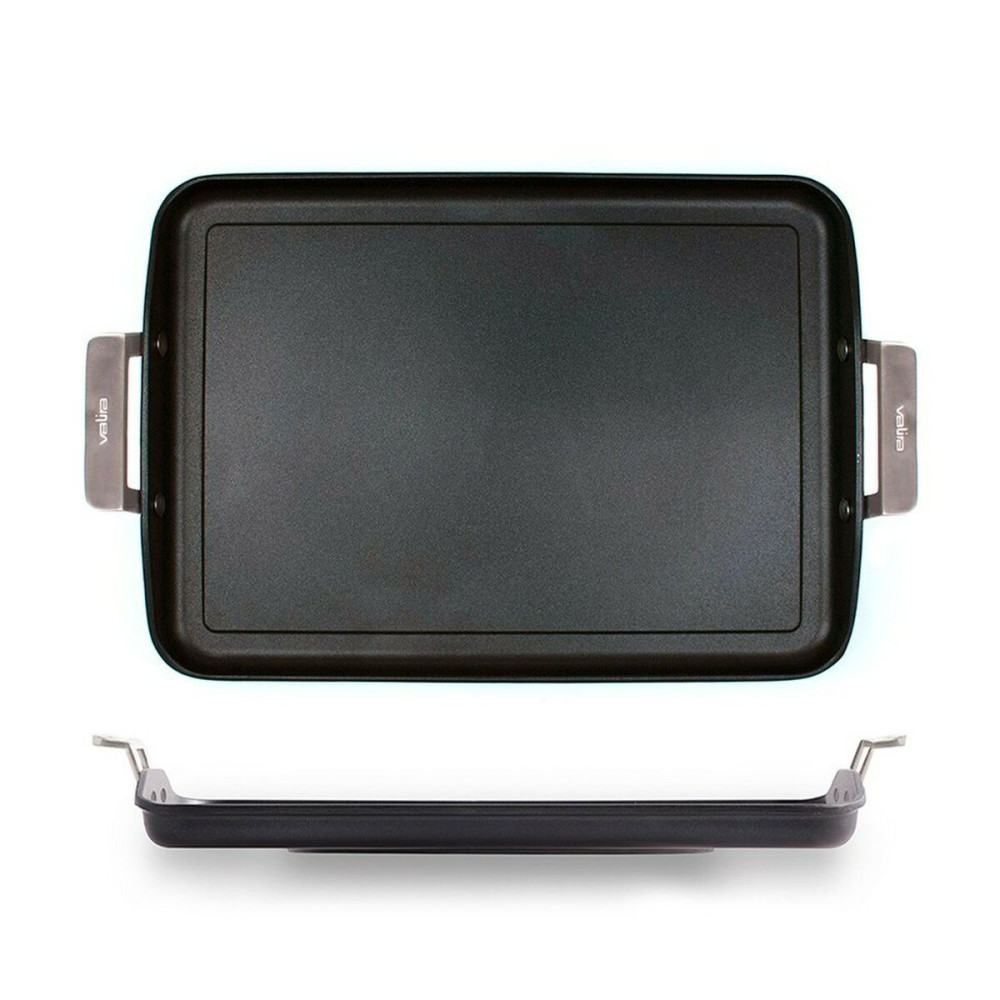 Flat grill plate Valira 4674/25 Black Metal