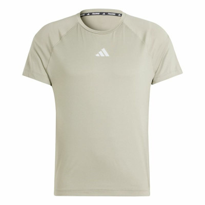 Men’s Short Sleeve T-Shirt Adidas Essentials Gym+ Beige
