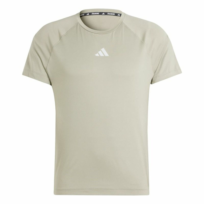 Men’s Short Sleeve T-Shirt Adidas Essentials Gym+ Beige