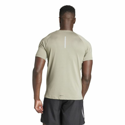 Men’s Short Sleeve T-Shirt Adidas Essentials Gym+ Beige