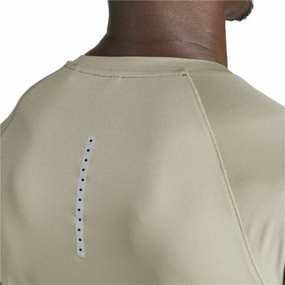 Men’s Short Sleeve T-Shirt Adidas Essentials Gym+ Beige