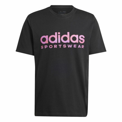 Men’s Short Sleeve T-Shirt Adidas House Of Tiro Summer Linear Graphic Black