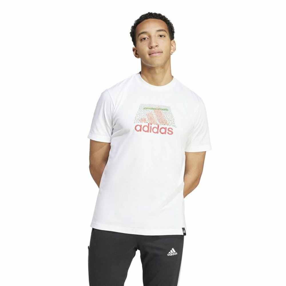 Men’s Short Sleeve T-Shirt Adidas Codes Bos Graphic White