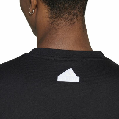 Men’s Short Sleeve T-Shirt Adidas House Of Tiro Summer Linear Graphic Black