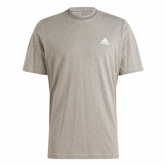 Men’s Short Sleeve T-Shirt Adidas Seasonal Essentials Brown Light grey
