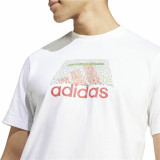 Men’s Short Sleeve T-Shirt Adidas Codes Bos Graphic White