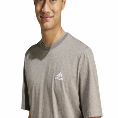 Men’s Short Sleeve T-Shirt Adidas Seasonal Essentials Brown Light grey