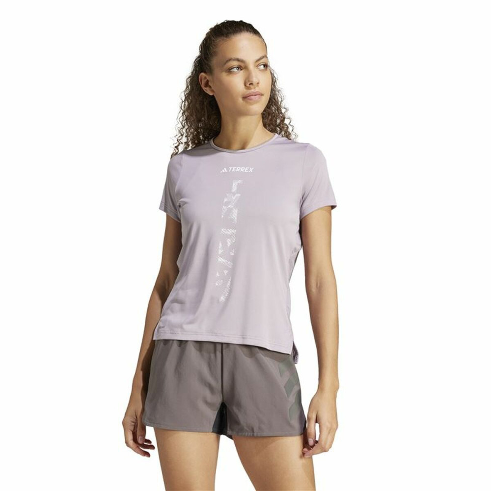 Men’s Short Sleeve T-Shirt Adidas Terrex Agravic Lilac