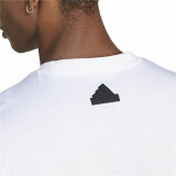 Men’s Short Sleeve T-Shirt Adidas House Of Tiro Summer Linear Graphic White