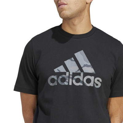 Men’s Short Sleeve T-Shirt Adidas Camo G 1 Black