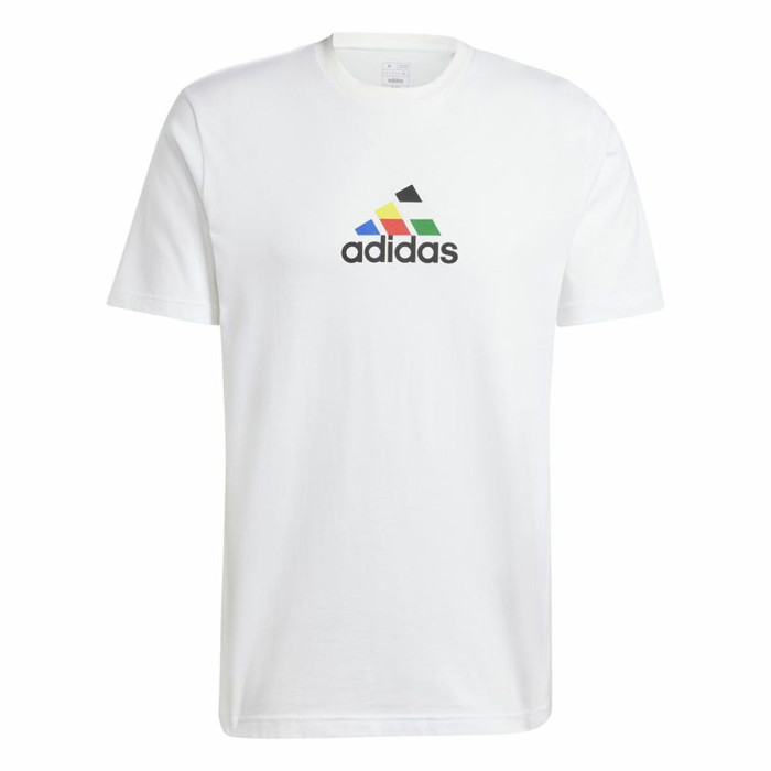 Men’s Short Sleeve T-Shirt Adidas House Of Tiro Nations Graphic White