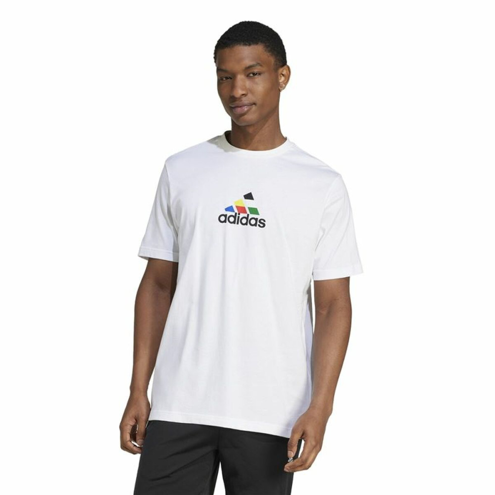 Men’s Short Sleeve T-Shirt Adidas House Of Tiro Nations Graphic White