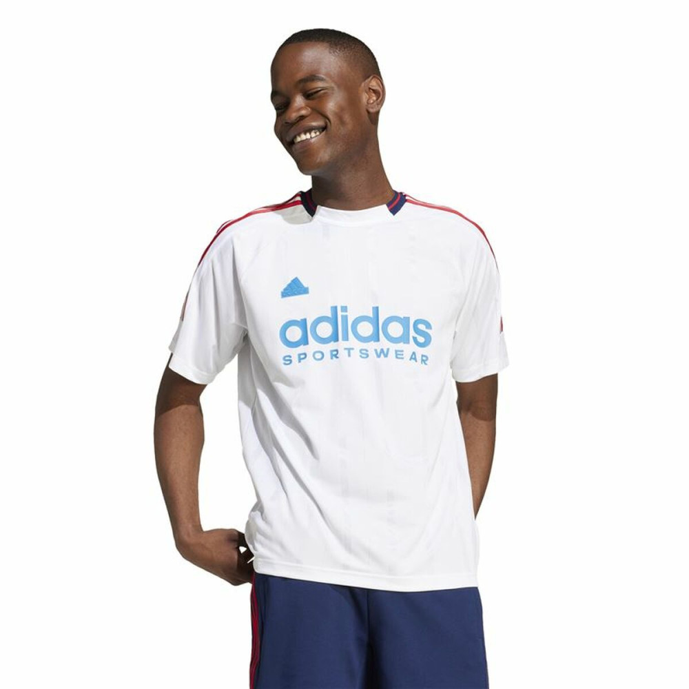 Men’s Short Sleeve T-Shirt Adidas Tiro Nations Pack White