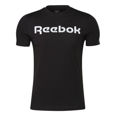 Men’s Short Sleeve T-Shirt Reebok Graphic Series Linear Logo Black