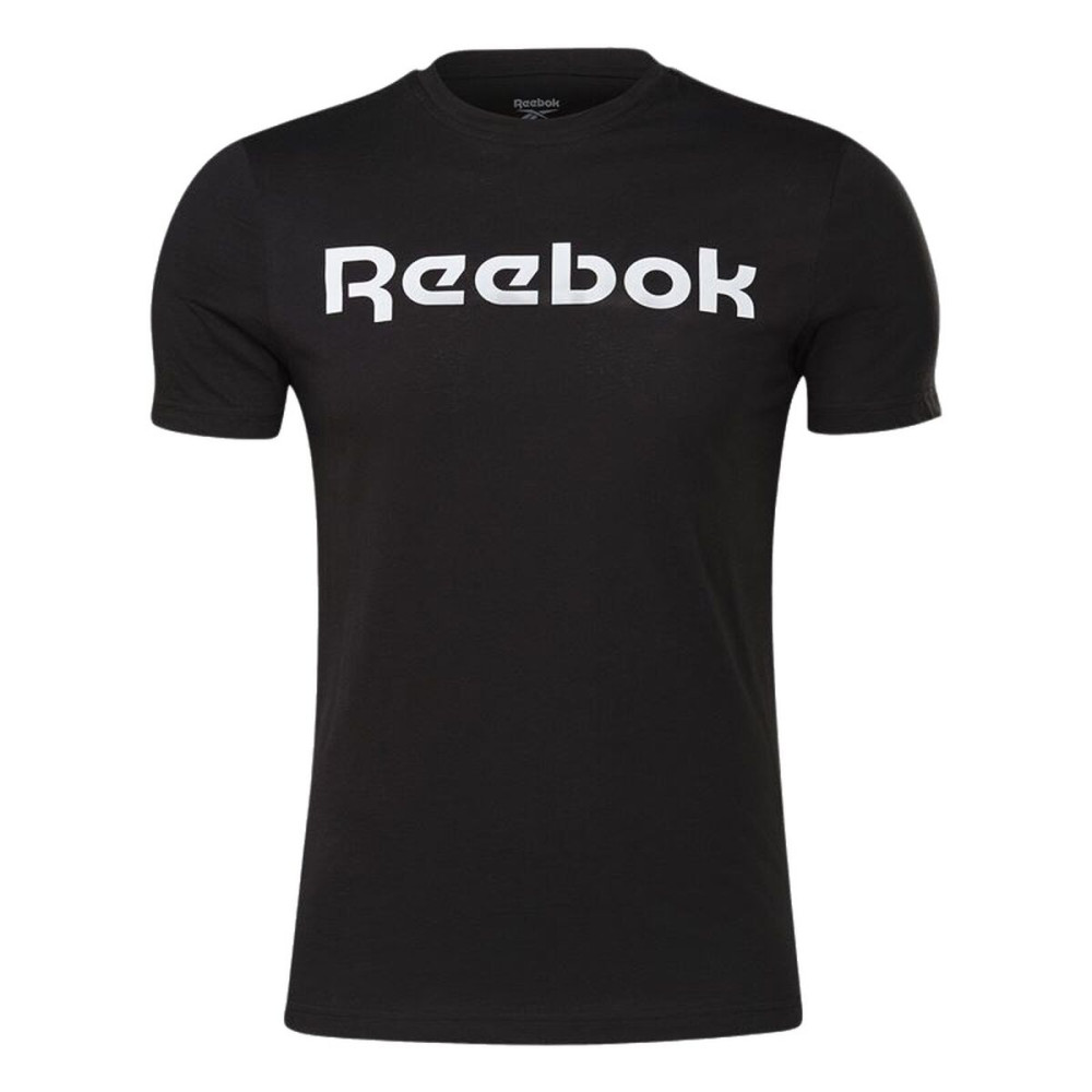 Men’s Short Sleeve T-Shirt Reebok Graphic Series Linear Logo Black