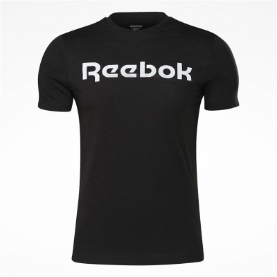 Men’s Short Sleeve T-Shirt Reebok Graphic Series Linear Logo Black